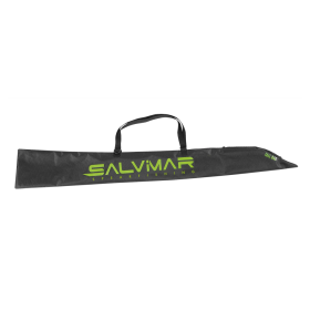 Borsa porta fucile subacqueo Tallbag di Salvimar in tessuto nero con ampi spallacci. Vista frontale